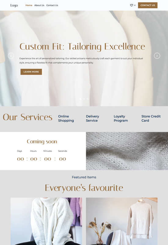 clothing store template preview