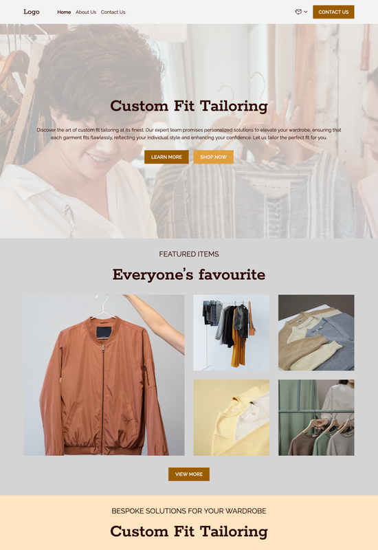 clothing store template preview