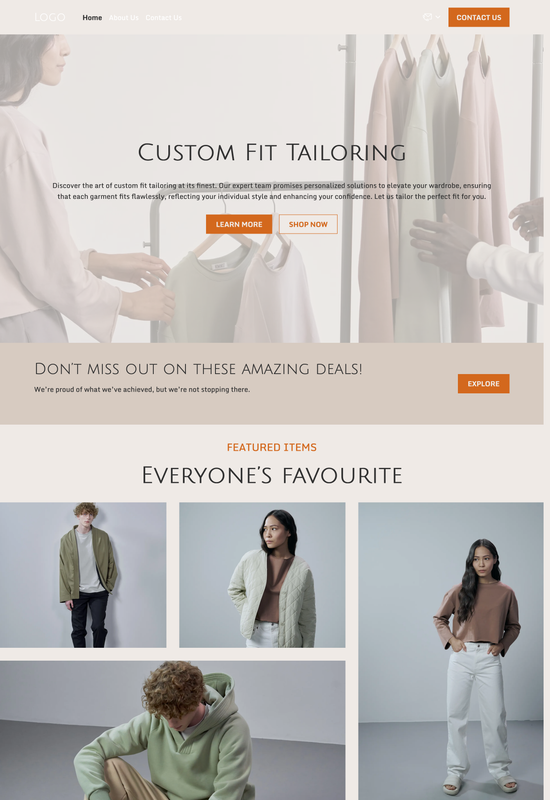 clothing store template preview