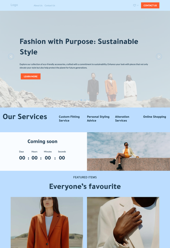 women's clothes store template preview