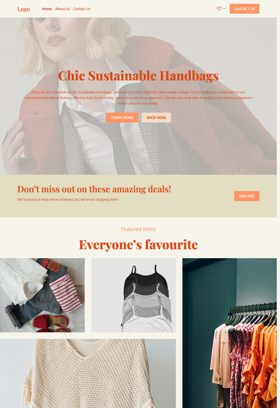 women's clothes store template preview
