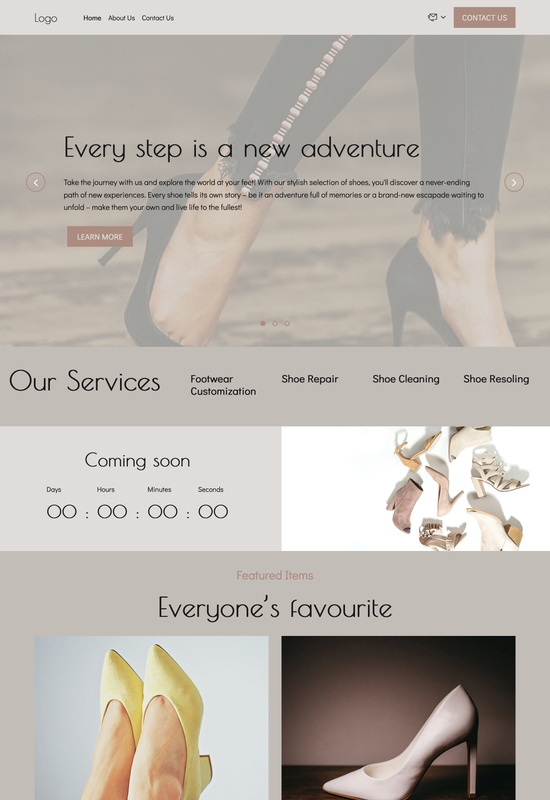 shoe store template preview