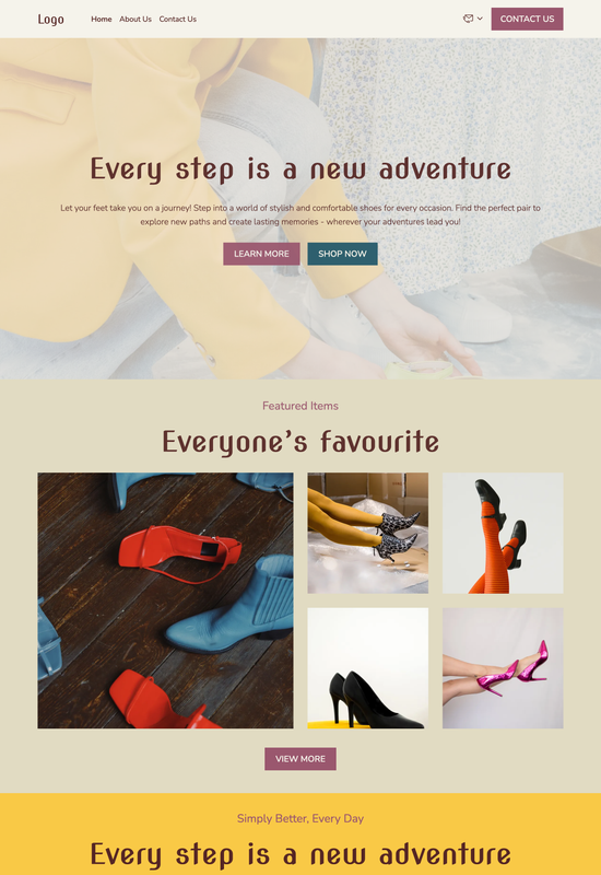 shoe store template preview