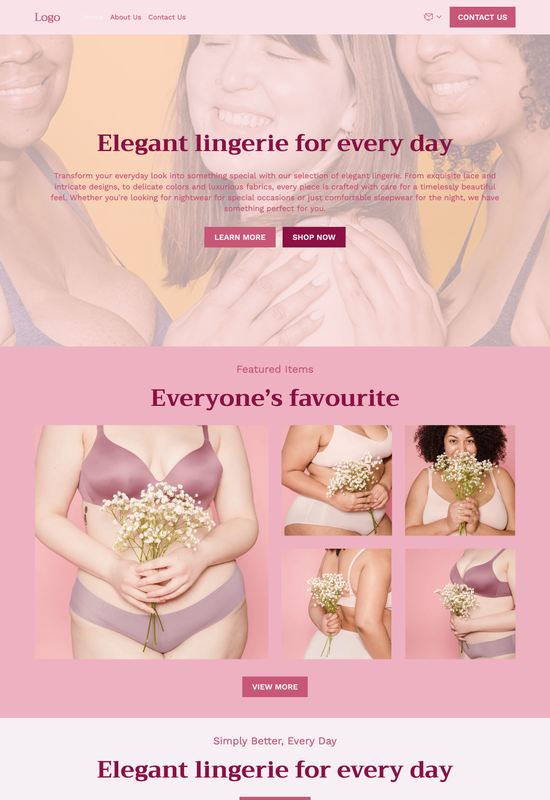 nightwear store template preview