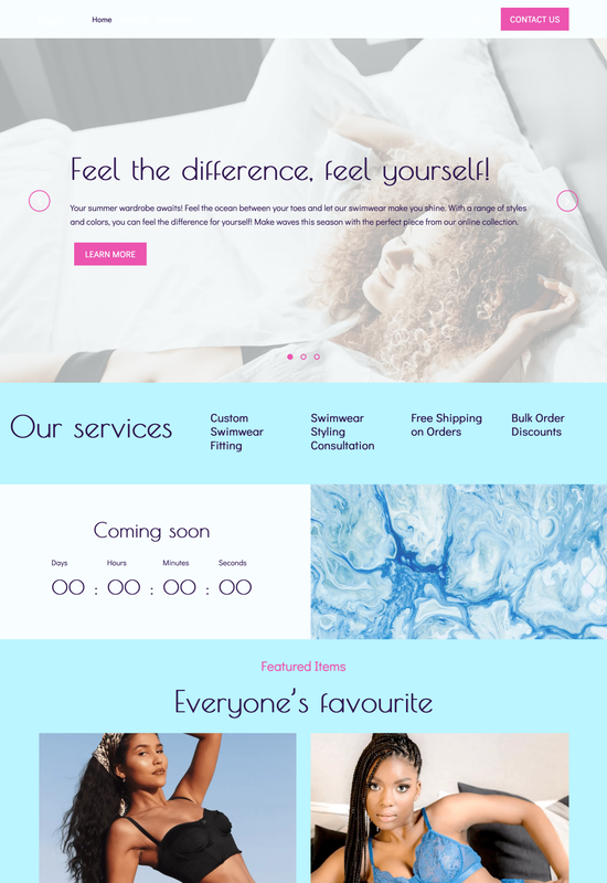 swimwear store template preview