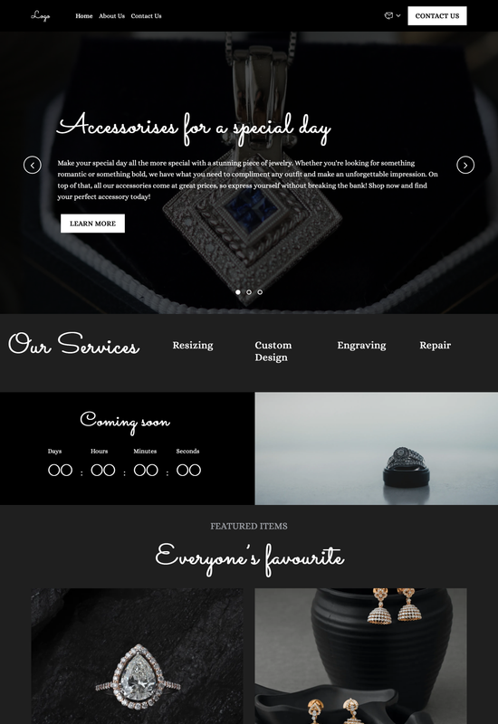 jewelry store template preview