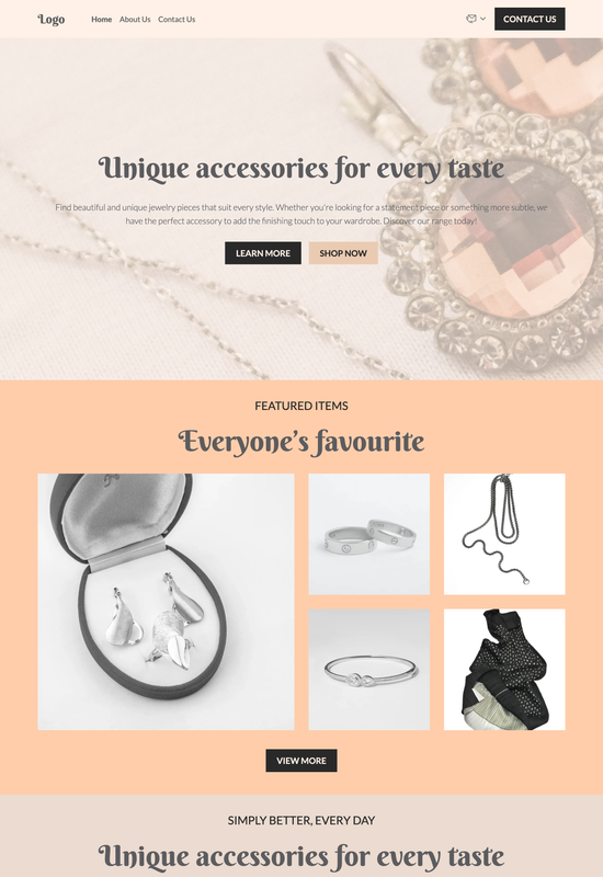 jewelry store template preview
