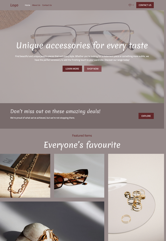 jewelry store template preview