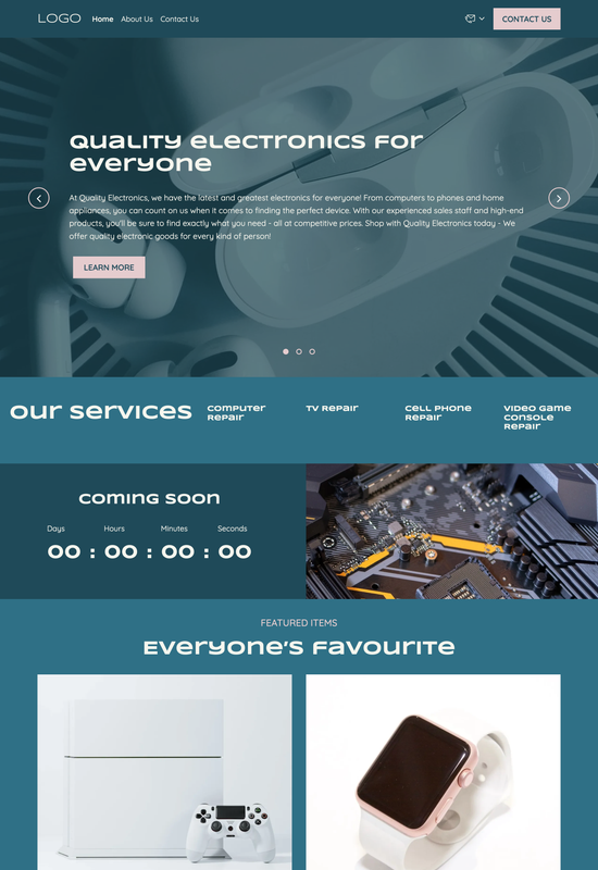 electronics store template preview