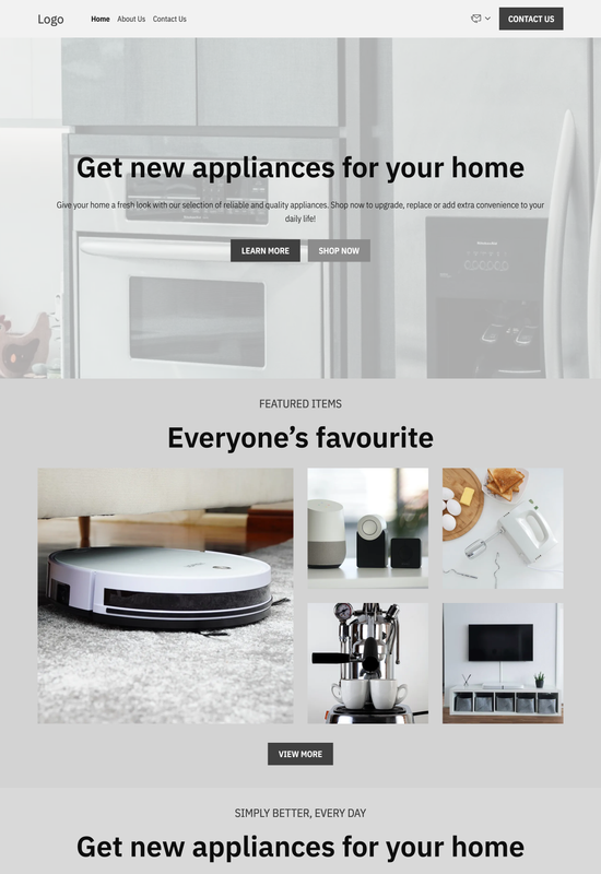 appliance store template preview