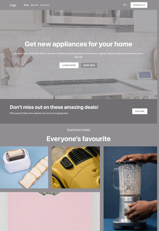 appliance store template preview