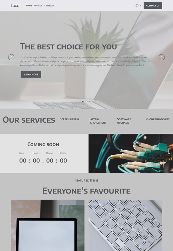 mobile phone store template preview