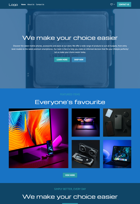 mobile phone store template preview