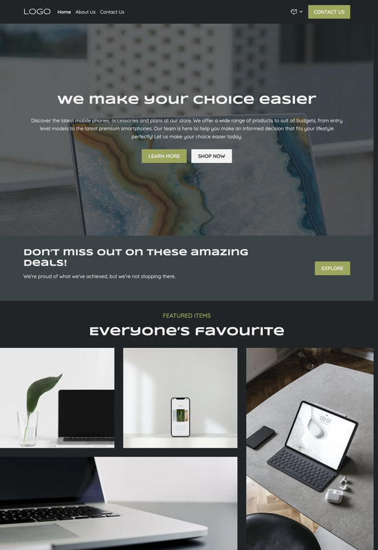 mobile phone store template preview