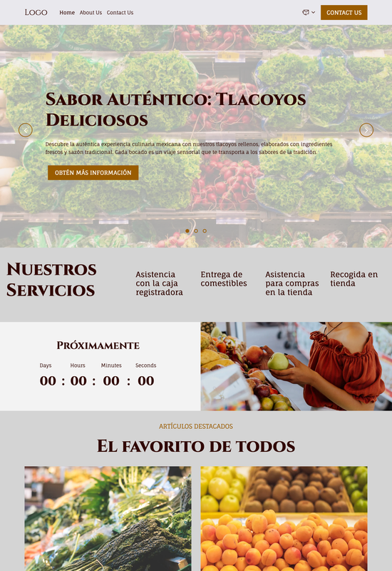 grocery store template preview