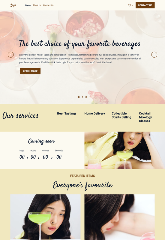 alcohol store template preview