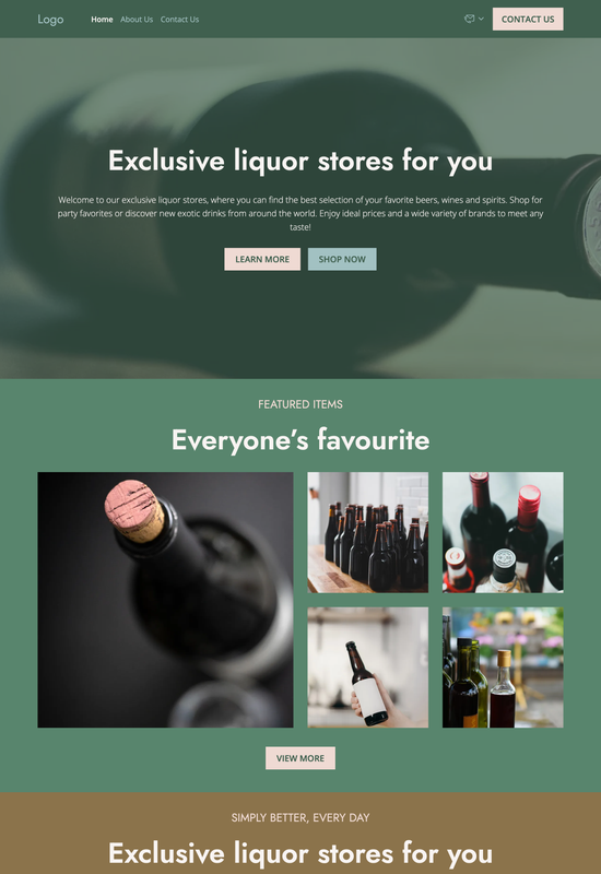 alcohol store template preview