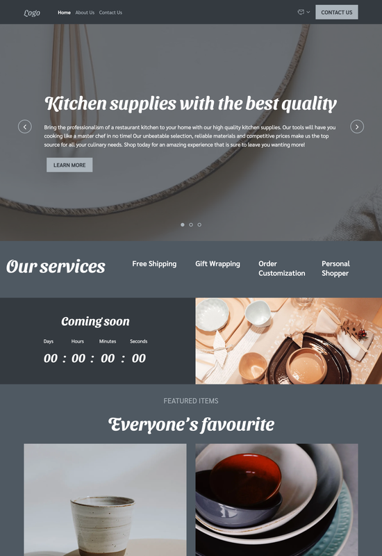 kitchen tools store template preview