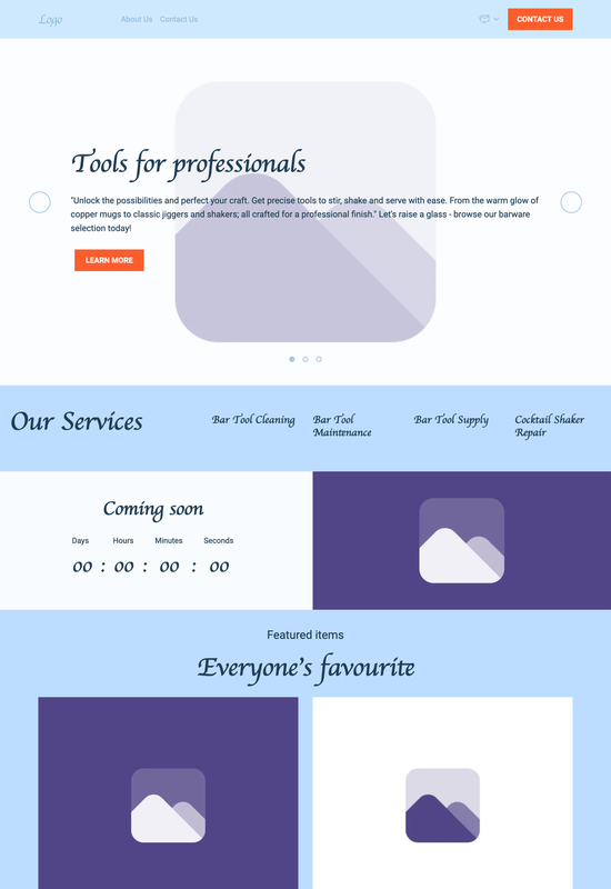 bar tools store template preview