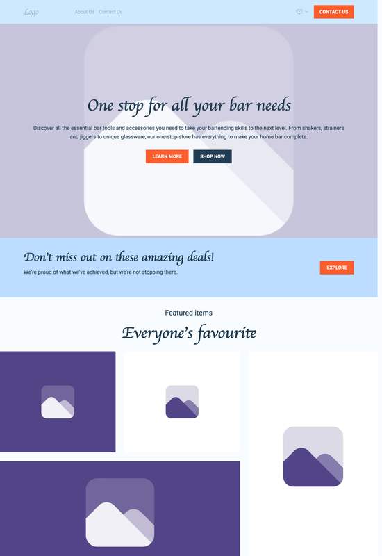 bar tools store template preview