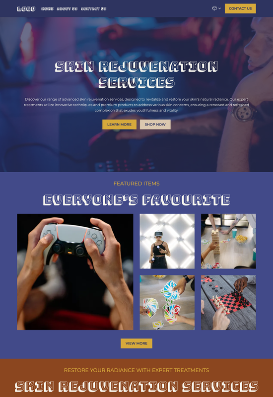 video games store template preview