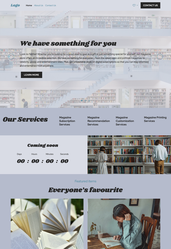 magazine store template preview
