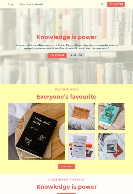 magazine store template preview