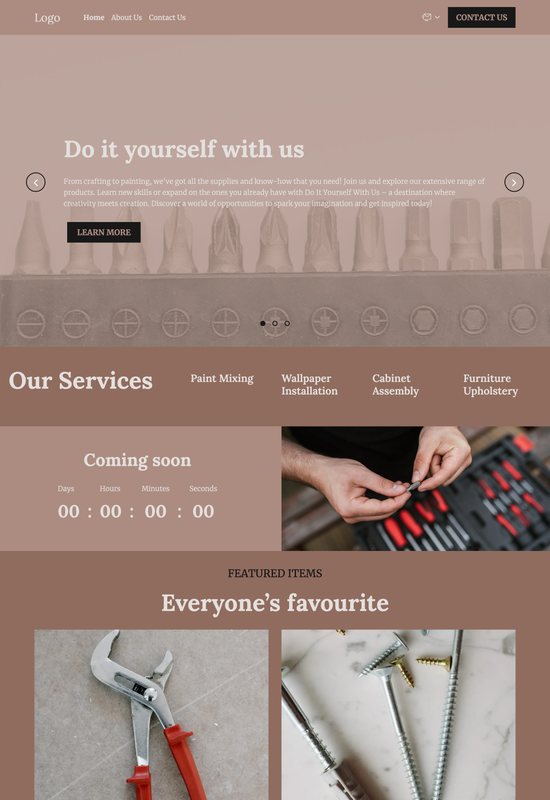 DIY store template preview