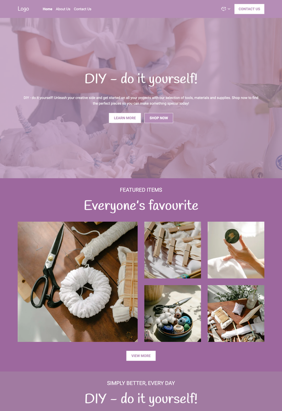 DIY store template preview