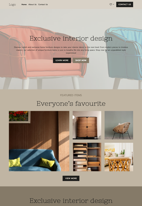home furniture store template preview