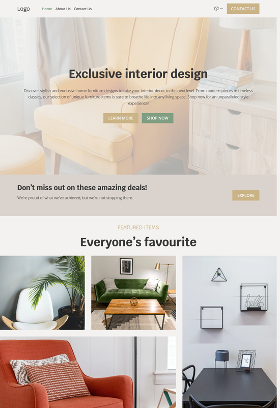 home furniture store template preview