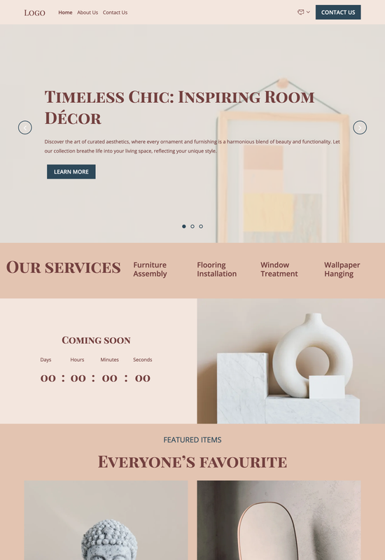 home decor store template preview