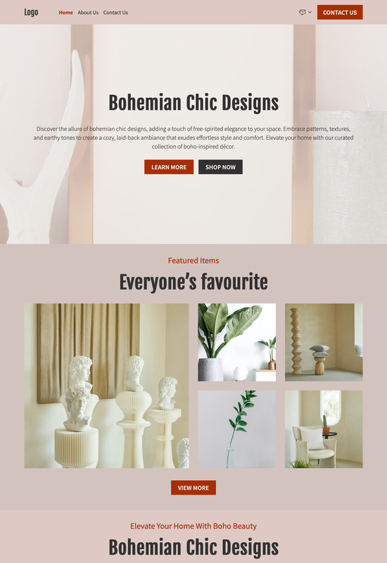 home decor store template preview