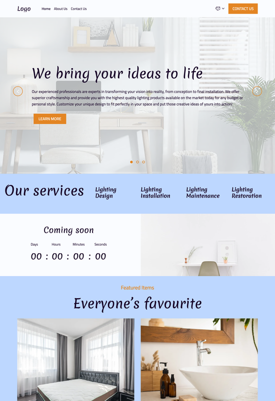lighting store template preview