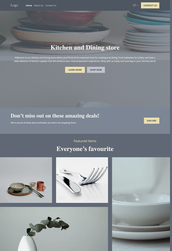 kitchen supply store template preview
