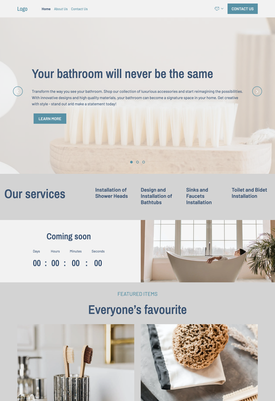 bathroom accessories store template preview