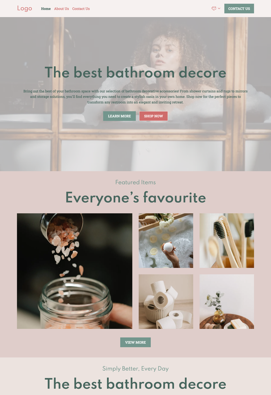 bathroom accessories store template preview