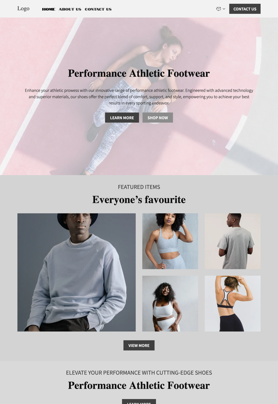 sports shoe store template preview