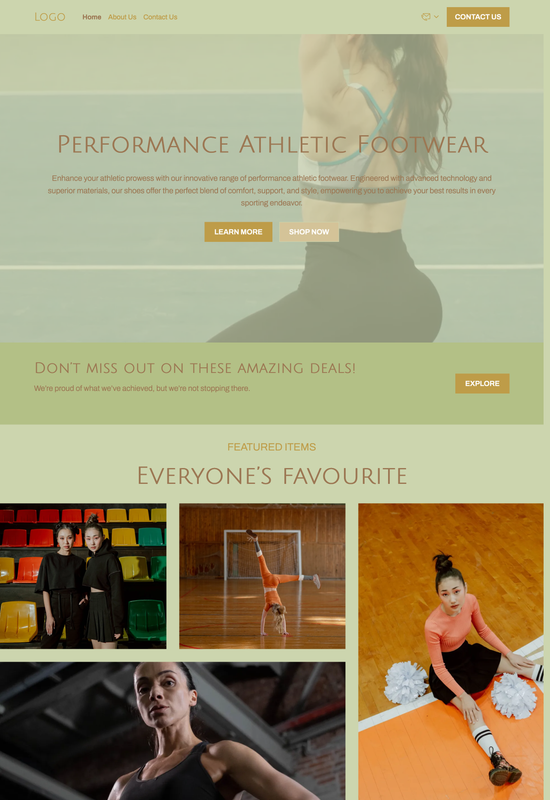 sports shoe store template preview