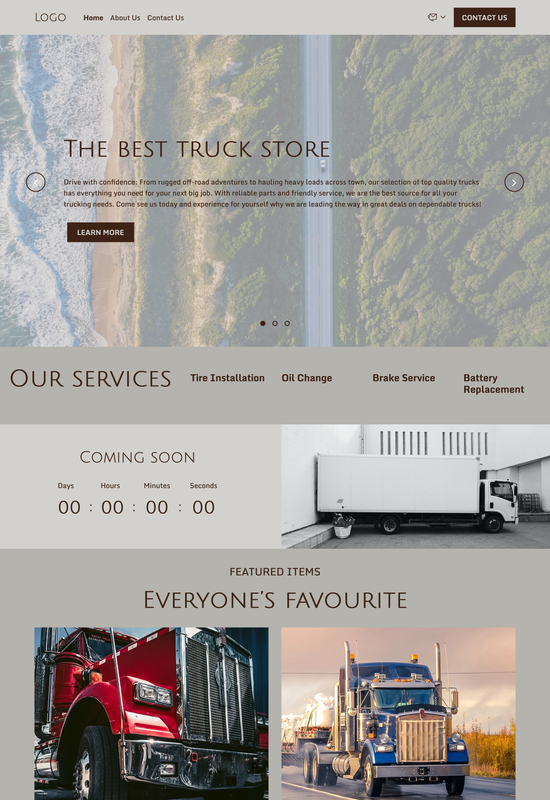 truck store template preview