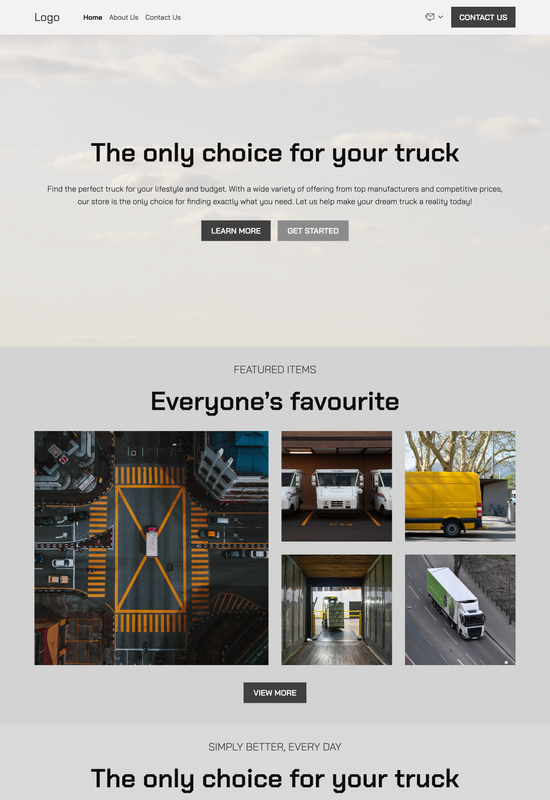 truck store template preview
