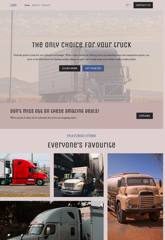 Vorschau der Truck-Store-Vorlage