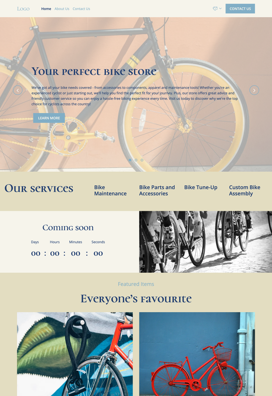 bike store template preview