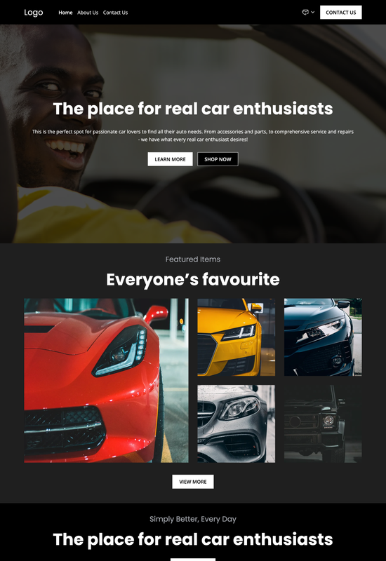 car store template preview