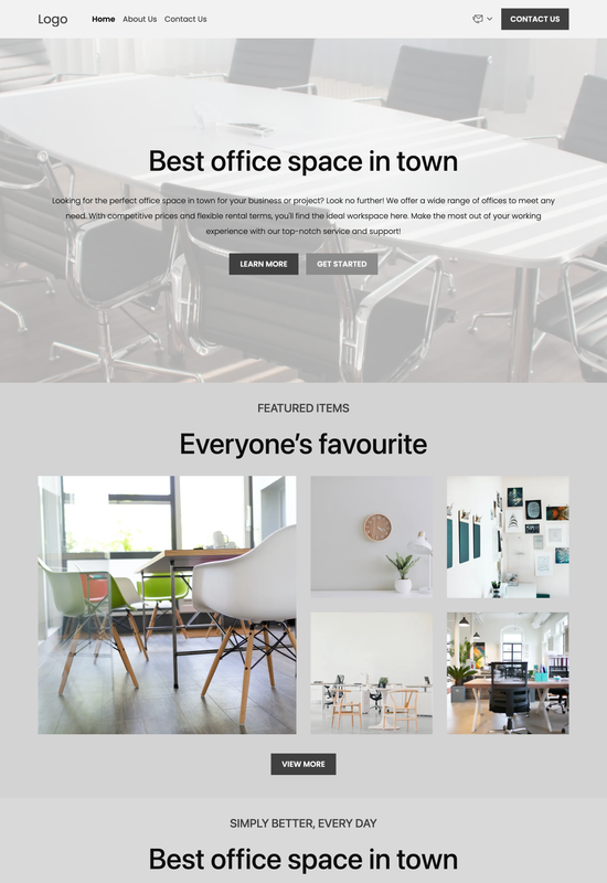 office rental agency template preview