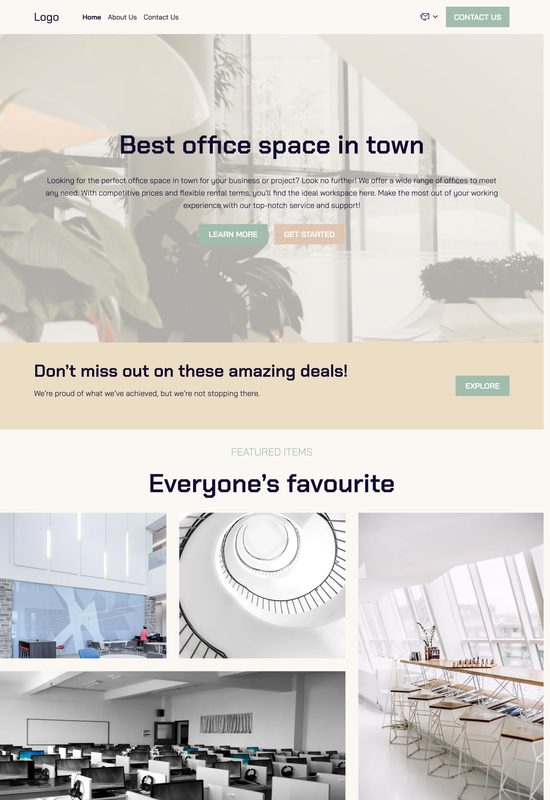 office rental agency template preview