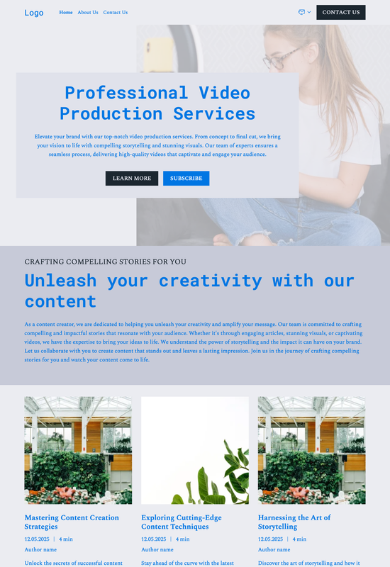 lifestyle blog template preview