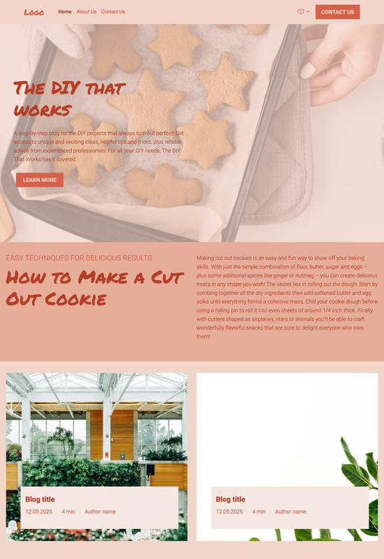 DIY blog template preview