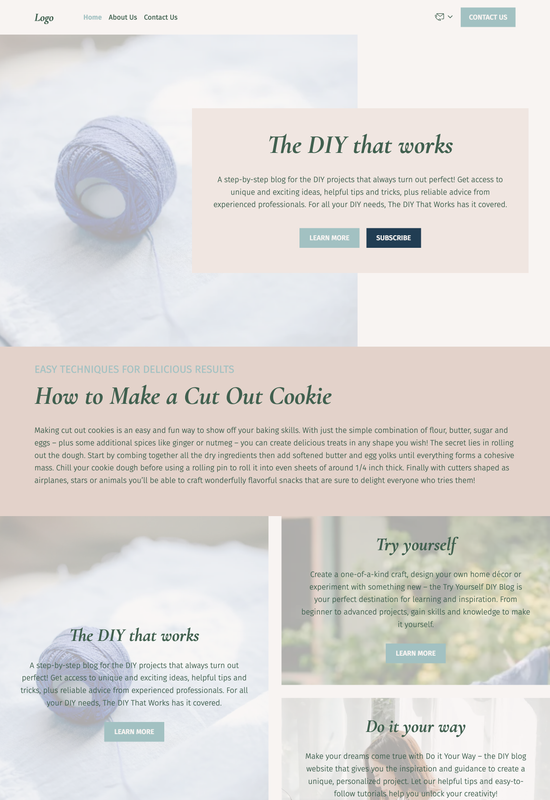 DIY blog template preview