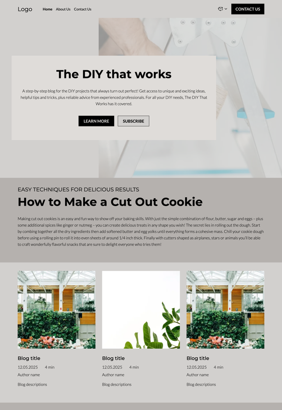 DIY blog template preview